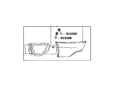 Toyota 81580-0E120 Lamp Assembly, Rear, RH