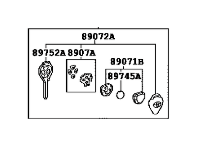 2010 Toyota Corolla Transmitter - 89070-33881