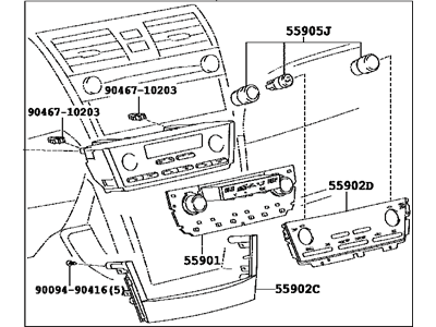 2007 Toyota Camry A/C Switch - 55900-33641