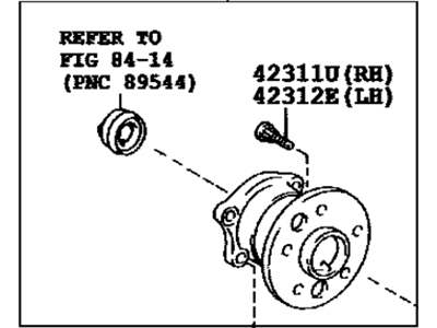 2009 Toyota Camry Wheel Bearing - 42450-48011