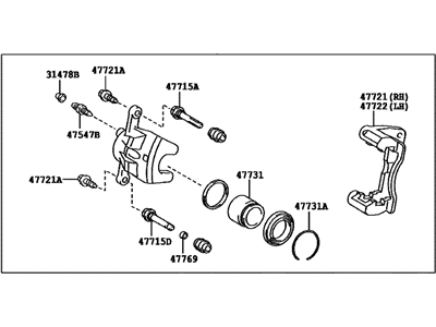 2008 Toyota Camry Brake Caliper - 47730-33340