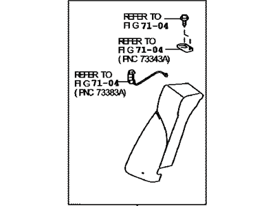 Toyota 71540-33410-B2 Back Assy, Rear Side Seat, RH