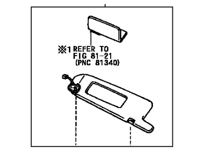 Toyota 74320-AA051-B0 Visor Assembly, Left