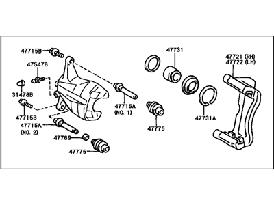 1999 Toyota Camry Brake Caliper - 47750-33120