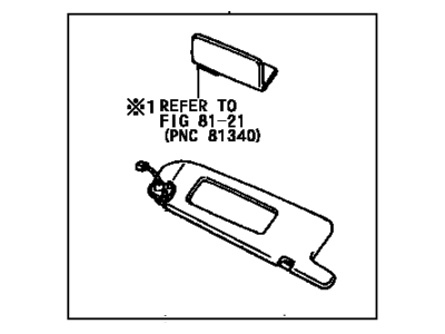 Toyota 74310-AA040-A0 Visor Assembly, Right