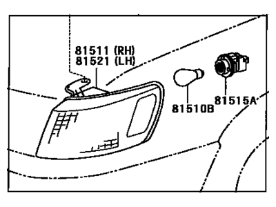 Toyota 81510-AA020 Lamp Assy, Front Turn Signal, RH