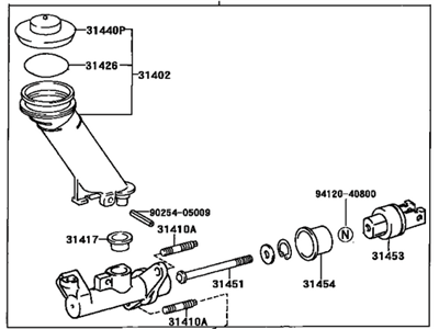 Toyota Solara Clutch Master Cylinder - 31410-33030