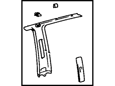 Toyota 62420-33080-G0 Garnish, Center Pillar, Upper LH