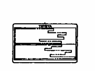 Toyota 42661-33500 Label, Tire Pressure Information