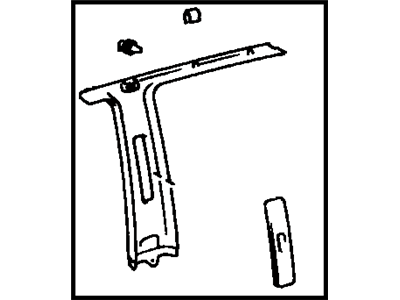 Toyota 62410-33080-A0 Garnish, Center Pillar, Upper RH