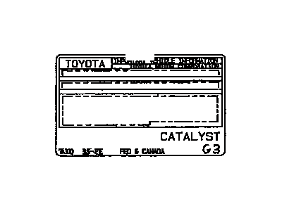 Toyota 11298-7A410 Plate, Emission Control Information