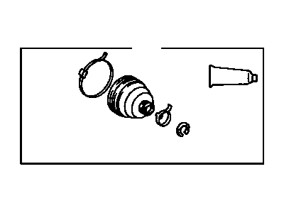 Toyota 04438-42010 Rear Cv Joint Boot Kit, Inboard Joint