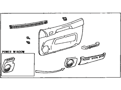 Toyota 67620-42040-B0 Board Sub-Assy, Front Door Trim, LH