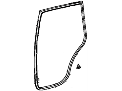 Toyota 67871-42010 Weatherstrip, Rear Door, RH