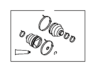 Toyota 04438-42040 Front Cv Joint Boot Kit, In Outboard, Right