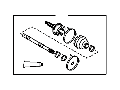 Toyota 43470-49046 Shaft Assembly, Front Drive Outboard Joint, Right