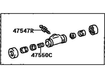 Toyota 47550-42010 Cylinder Assembly, Rear Wheel Brake