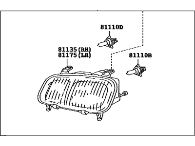 1997 Toyota RAV4 Headlight - 81110-42060