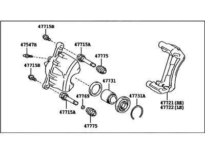 1997 Toyota RAV4 Brake Caliper - 47730-42010