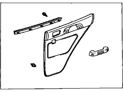 Toyota 67640-42020-B0 Board Sub-Assy, Rear Door Trim, LH