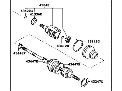 Toyota 43420-20291 Shaft Assembly, Front Drive, Left