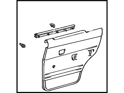 Toyota 67640-35180-E0 Board Sub-Assembly, Rear Door Trim, LH