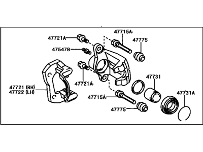 2001 Toyota MR2 Spyder Brake Caliper - 47750-17150