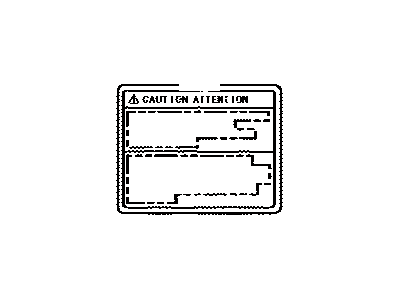 Toyota 74584-60041 Label, Towing Caution