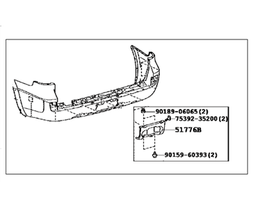 2008 Toyota Land Cruiser Bumper - 52159-60966