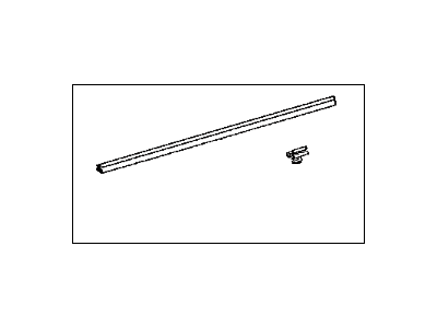 Toyota 68173-60050 Weatherstrip, Rear Door Glass, Inner RH