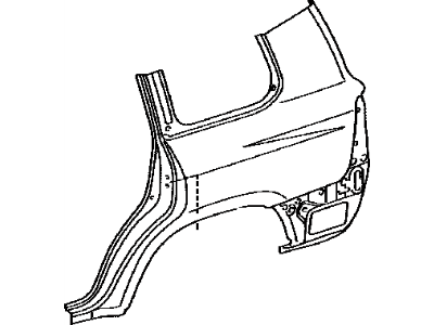 Toyota 61612-60A00 Panel, Quarter, OUTE