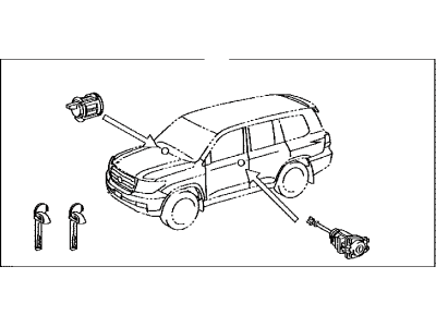 Toyota Land Cruiser Door Lock Cylinder - 69005-60G50