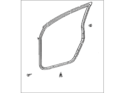 Toyota 67862-60150 Weatherstrip, Front Door, LH