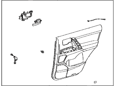 Toyota 67630-60B60-E0 Board Sub-Assy, Rear Door Trim, RH