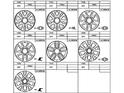 Toyota 42611-60G80 Wheel, Disc