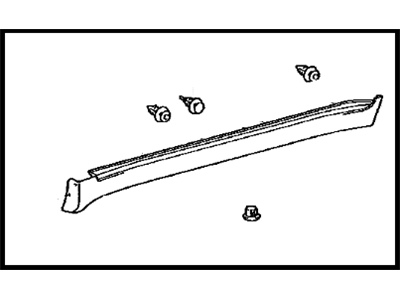 Toyota 75860-60040-A0 Moulding Assy, Body Rocker Panel, LH