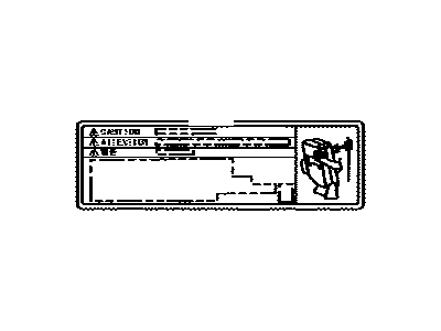 Toyota 74544-60350 Label, Rear Seat CAUTI