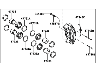 Toyota 47750-60320 Cylinder Assembly, Disc