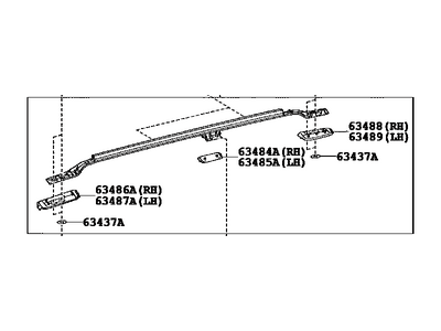 Toyota 63408-60100 Carrier Sub-Assy, Roof, LH