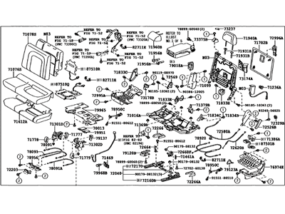 Toyota 71400-60F81-E0 Seat Assembly, Rear LH