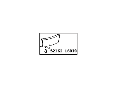 Toyota 52169-60190-E0 Cover, Rear Bumper, Lw