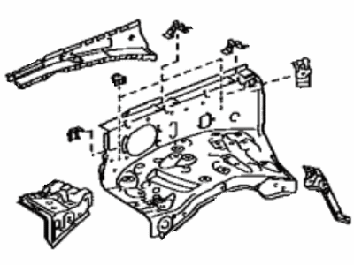 Toyota 53701-60B30 Apron Sub-Assy, Front Fender, RH