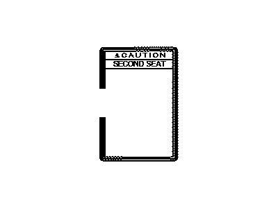 Toyota 74543-60451 Label, Rear Seat CAUTI