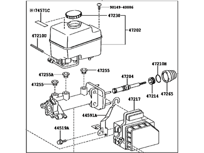 2017 Toyota Land Cruiser Master Cylinder Repair Kit - 47052-60640