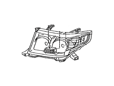 Toyota 81145-60F50 Passenger Side Headlight Unit Assembly
