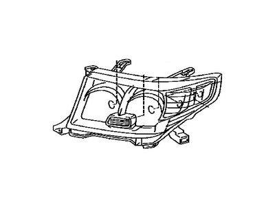 Toyota 81130-60D30 Passenger Side Headlight Assembly