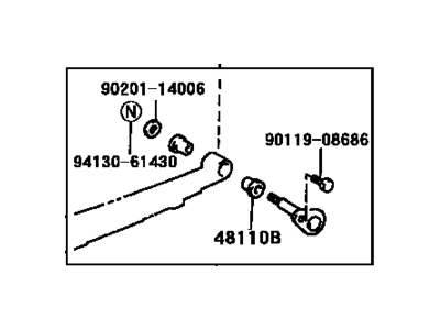 Toyota 04482-60040 Pin Kit, Front Spring