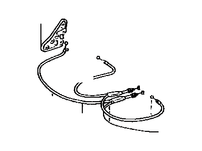 Toyota 78920-90K00 Cable Assembly, Fold Seat Lock Control