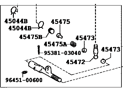 Toyota 45045-69046 End Sub-Assy, Steering Relay Rod, LH