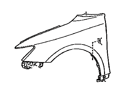 Toyota 53802-21140 Fender Sub-Assembly, Front